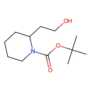 1,1-Dimethylethyl (2R)-2-(2-hydroxyethyl)-1-piperidinecarboxylate structure