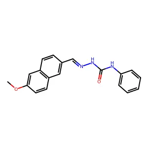 2-[(6-Methoxy-2-naphthalenyl)methylene]-N-phenylhydrazinecarboxamide structure