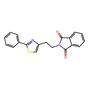 2-[2-(2-phenyl-1,3-thiazol-4-yl)ethyl]-1H-isoindole-1,3(2H)-dione structure