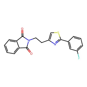 2-[2-[2-(3-Fluorophenyl)-4-thiazolyl]ethyl]isoindole-1,3-dione structure