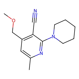 4-(Methoxymethyl)-6-methyl-2-piperidin-1-ylpyridine-3-carbonitrile structure