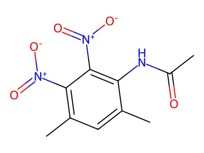 N-(4,6-dimethyl-2,3-dinitrophenyl)acetamide structure