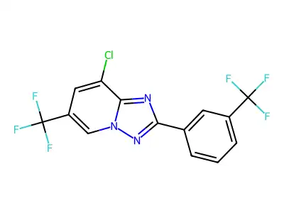 8-chloro-6-(trifluoromethyl)-2-[3-(trifluoromethyl)phenyl][1,2,4]triazolo[1,5-a]pyridine structure
