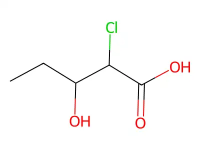 2-Chloro-3-hydroxypentanoic acid structure