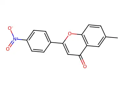 6-Methyl-2-(4-nitrophenyl)chromen-4-one structure