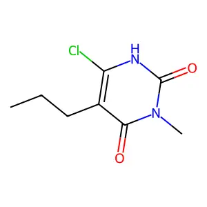 6-chloro-3-methyl-5-propyl-1H-pyrimidine-2,4-dione structure