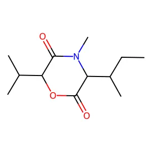 4-Methyl-6-(1-methylethyl)-3-(1-methylpropyl)-2,5-morpholinedione structure