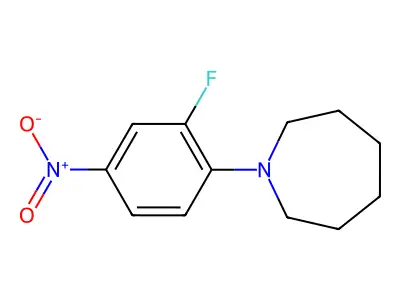 1-(2-Fluoro-4-nitrophenyl)hexahydro-1H-azepine structure