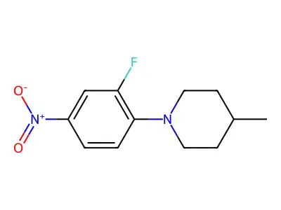 1-(2-Fluoro-4-nitrophenyl)-4-methylpiperidine structure