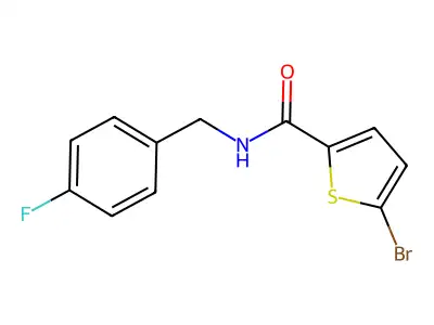 5-bromo-N-[(4-fluorophenyl)methyl]thiophene-2-carboxamide structure