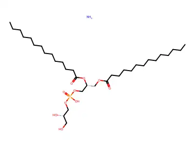 Ammonium (R)-2,3-bis(tetradecanoyloxy)propyl ((S)-2,3-dihydroxypropyl) phosphate structure