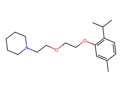 1-[2-[2-[5-Methyl-2-(1-methylethyl)phenoxy]ethoxy]ethyl]piperidine structure