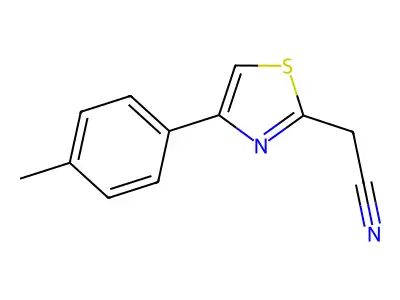 (4-(4-Methylphenyl)-1,3-thiazol-2-YL)acetonitrile structure