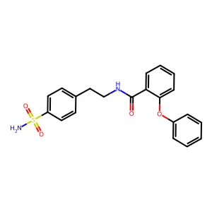 2-phenoxy-N-[2-(4-sulfamoylphenyl)ethyl]benzamide structure