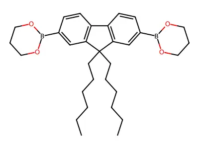 9,9-Dihexylfluorene-2,7-bis(trimethyleneborate) structure