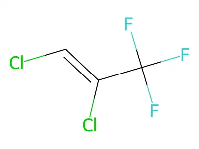 1,2-Dichloro-3,3,3-trifluoropropene structure