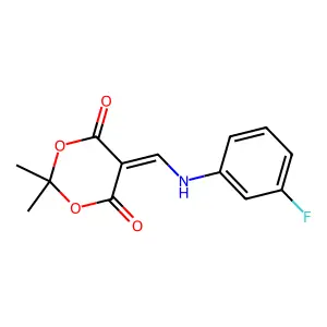 5-(((3-Fluorophenyl)amino)methylidene)-2,2-dimethyl-1,3-dioxane-4,6-dione structure