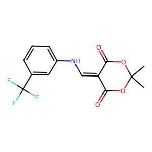2,2-Dimethyl-5-[[3-(trifluoromethyl)anilino]methylidene]-1,3-dioxane-4,6-dione structure