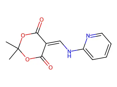 2,2-Dimethyl-5-[(pyridin-2-ylamino)methylidene]-1,3-dioxane-4,6-dione structure