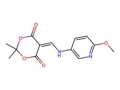 5-(((6-Methoxypyridin-3-yl)amino)methylene)-2,2-dimethyl-1,3-dioxane-4,6-dione structure