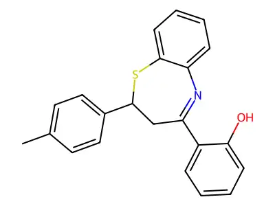 2-(4-Methylphenyl)-4-(2-hydroxyphenyl)-2,3-dihydro-1,5-benzothiazepine structure