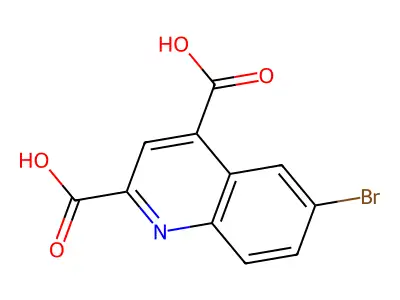 6-bromoquinoline-2,4-dicarboxylic Acid structure