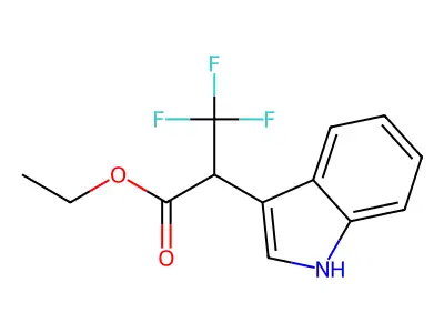 ethyl 3,3,3-trifluoro-2-(1H-indol-3-yl)propanoate structure