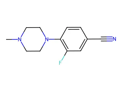 4-(4-Methylpiperazin-1-yl)-3-fluorobenzonitrile structure