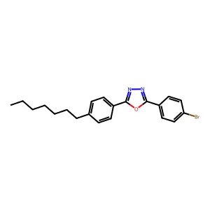 2-(4-Bromophenyl)-5-(4-heptylphenyl)-1,3,4-oxadiazole structure