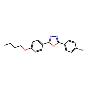 2-(4-Bromophenyl)-5-(4-butoxyphenyl)-1,3,4-oxadiazole structure