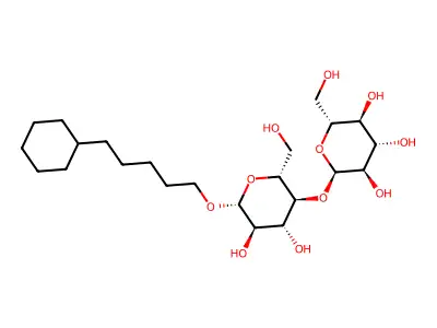 5-Cyclohexylpentyl-4-O-(a-D-glucopyranosyl)-b-D-glucopyranoside structure