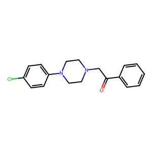 2-(4-(4-Chlorophenyl)-1-piperazinyl)-1-phenylethanone structure
