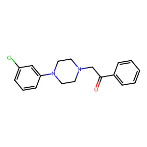 2-[4-(3-Chlorophenyl)piperazino]-1-phenyl-1-ethanone structure