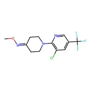 1-[3-chloro-5-(trifluoromethyl)pyridin-2-yl]-N-methoxypiperidin-4-imine structure
