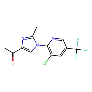 1-{1-[3-chloro-5-(trifluoromethyl)-2-pyridinyl]-2-methyl-1H-imidazol-4-yl}-1-ethanone structure