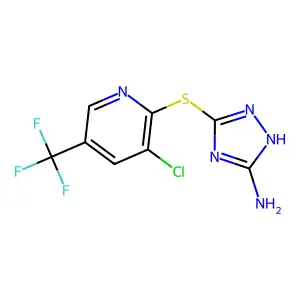 3-{[3-Chloro-5-(trifluoromethyl)-2-pyridinyl]-sulfanyl}-1H-1,2,4-triazol-5-amine structure