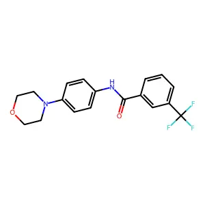 N-[4-(morpholin-4-yl)phenyl]-3-(trifluoromethyl)benzamide structure