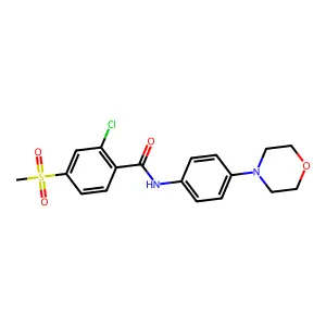 2-chloro-4-(methylsulfonyl)-N-(4-morpholinophenyl)benzenecarboxamide structure