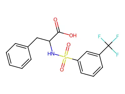 N-(3-(Trifluoromethyl)benzene-1-sulfonyl)phenylalanine structure