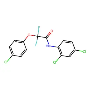 2-(4-chlorophenoxy)-N-(2,4-dichlorophenyl)-2,2-difluoroacetamide structure