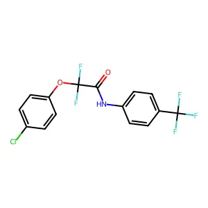 2-(4-chlorophenoxy)-2,2-difluoro-N-[4-(trifluoromethyl)phenyl]acetamide structure