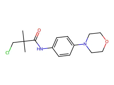 3-chloro-2,2-dimethyl-N-(4-morpholinophenyl)propanamide structure