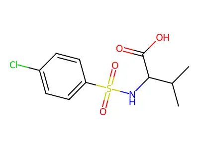 L-Valine, N-[(4-chlorophenyl)sulfonyl]- structure