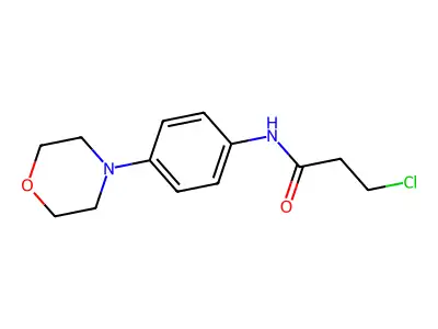 3-chloro-N-(4-morpholinophenyl)propanamide structure