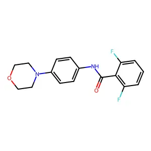 2,6-difluoro-N-(4-morpholinophenyl)benzenecarboxamide structure