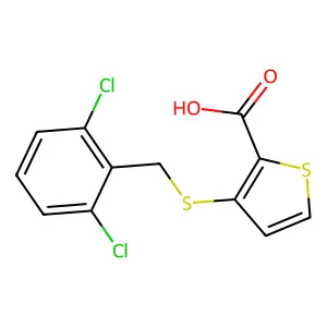3-[(2,6-dichlorophenyl)methylsulfanyl]thiophene-2-carboxylic Acid structure