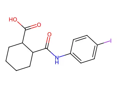 2-[(4-iodophenyl)carbamoyl]cyclohexane-1-carboxylic Acid structure