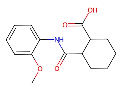 2-[(2-Methoxyphenyl)carbamoyl]cyclohexanecarboxylic acid structure