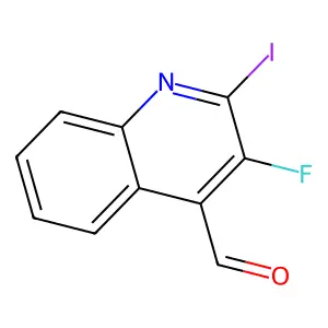 3-氟-2-碘喹啉-4-甲醛 structure