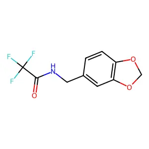 N-(1,3-benzodioxol-5-ylmethyl)-2,2,2-trifluoroacetamide structure